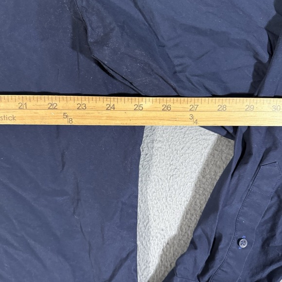 Untickit Men's 2XL Navy Blue Stretch Cotton Long Sleeve Dress Shirt Casual - Picture 5 of 6